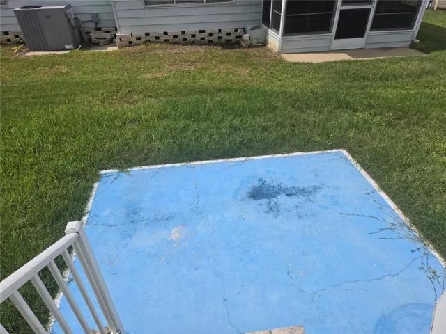 Patio out back door