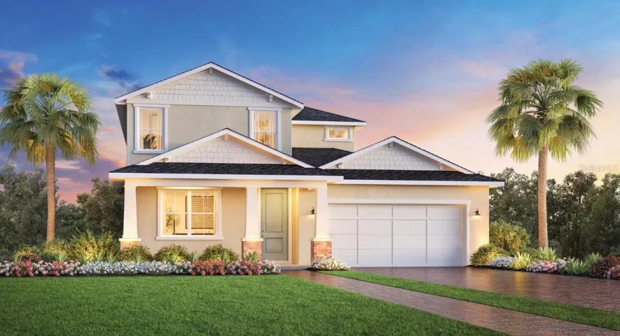 Craftsman exterior style rendering