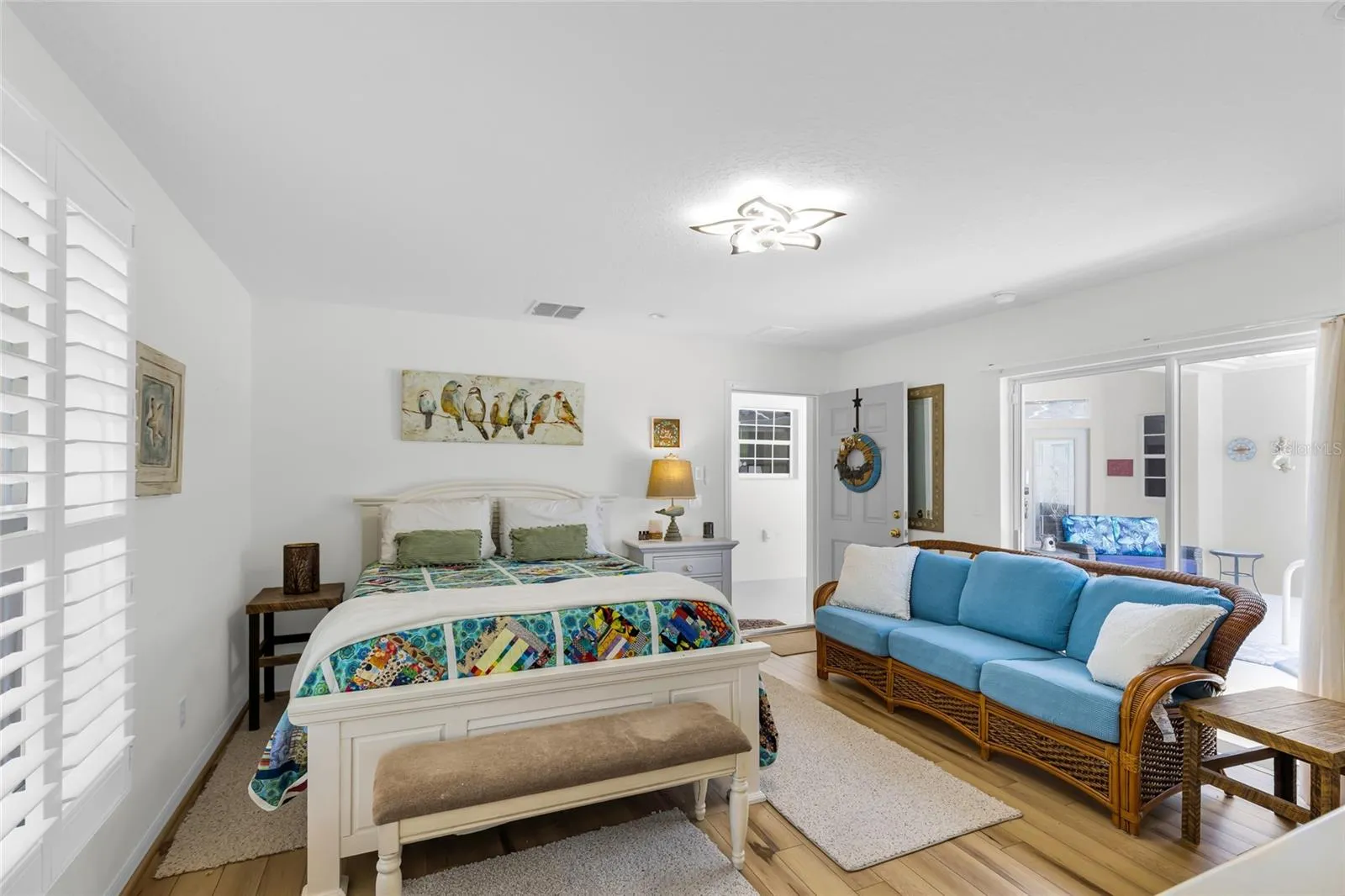 PRIVATE Bedroom 2/In-Law Suite/Guest Suite with private entrance to the Courtyard/Swim Spa