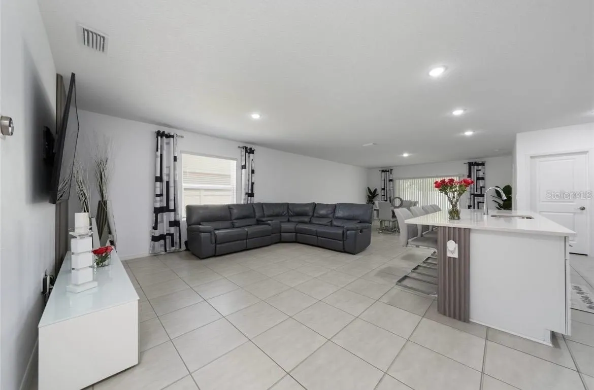Living, Kitchen, Dining Area Open Concept