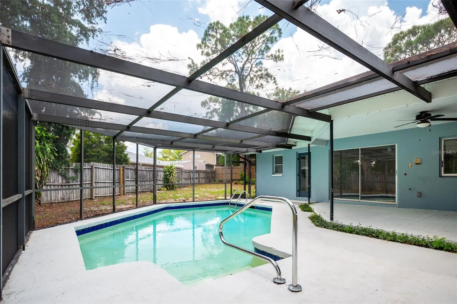 Screened in pool
