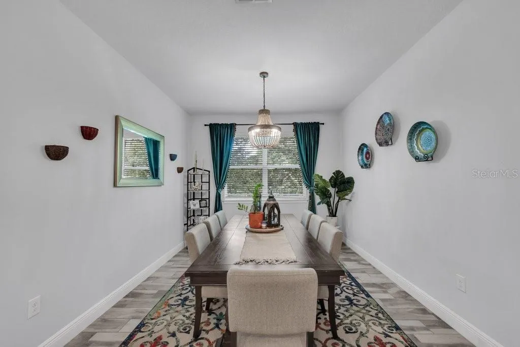 Spacious dining room.