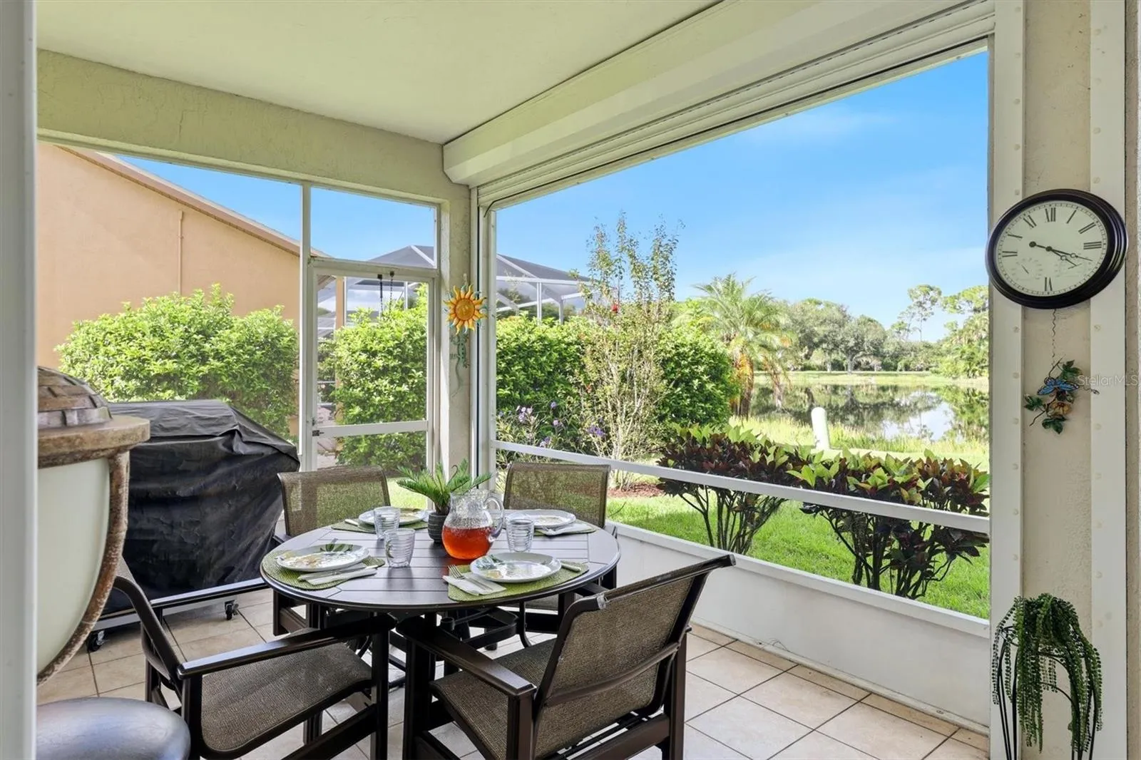 Screen enclosed lanai.