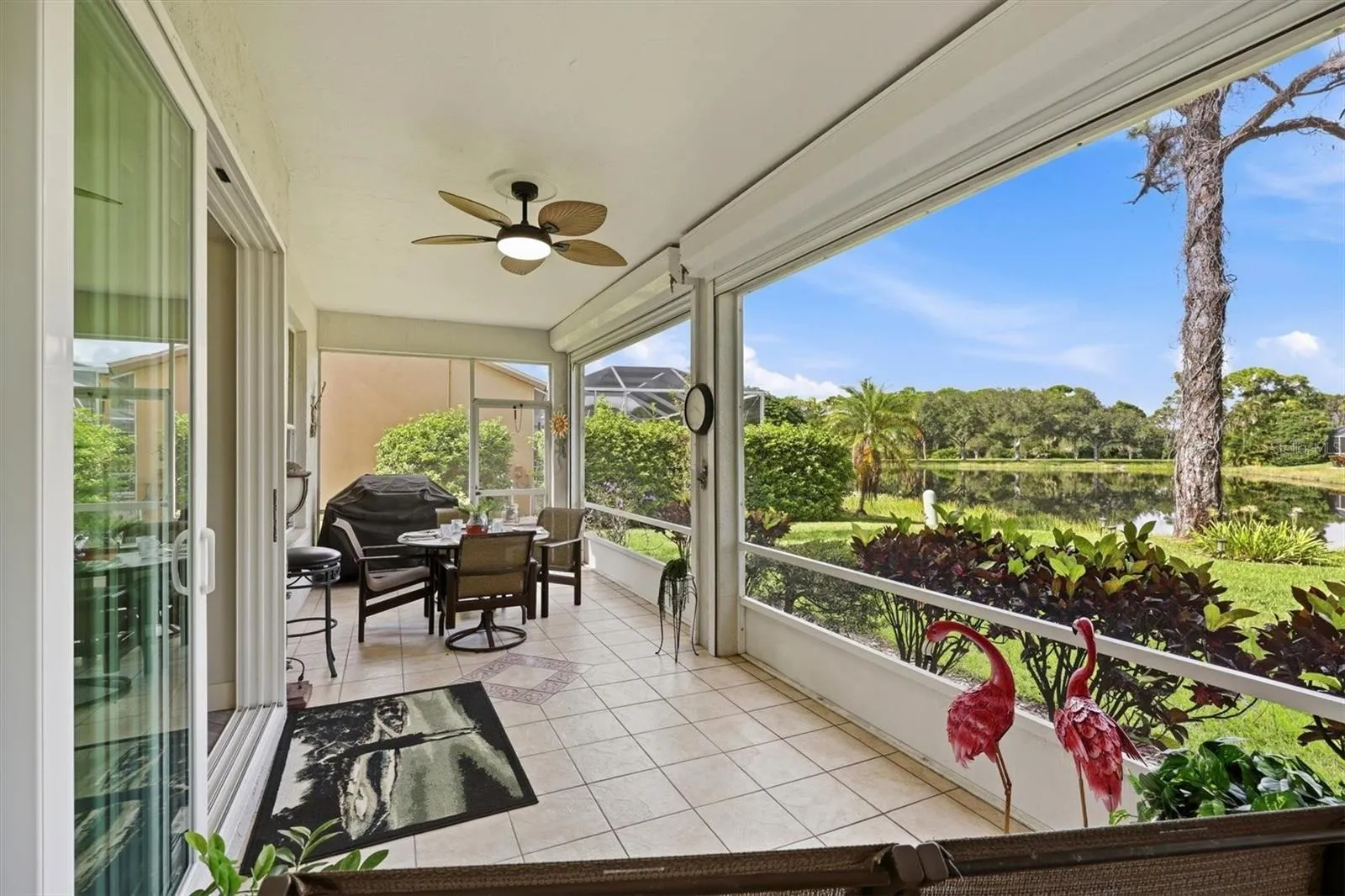 Screen enclosed lanai.