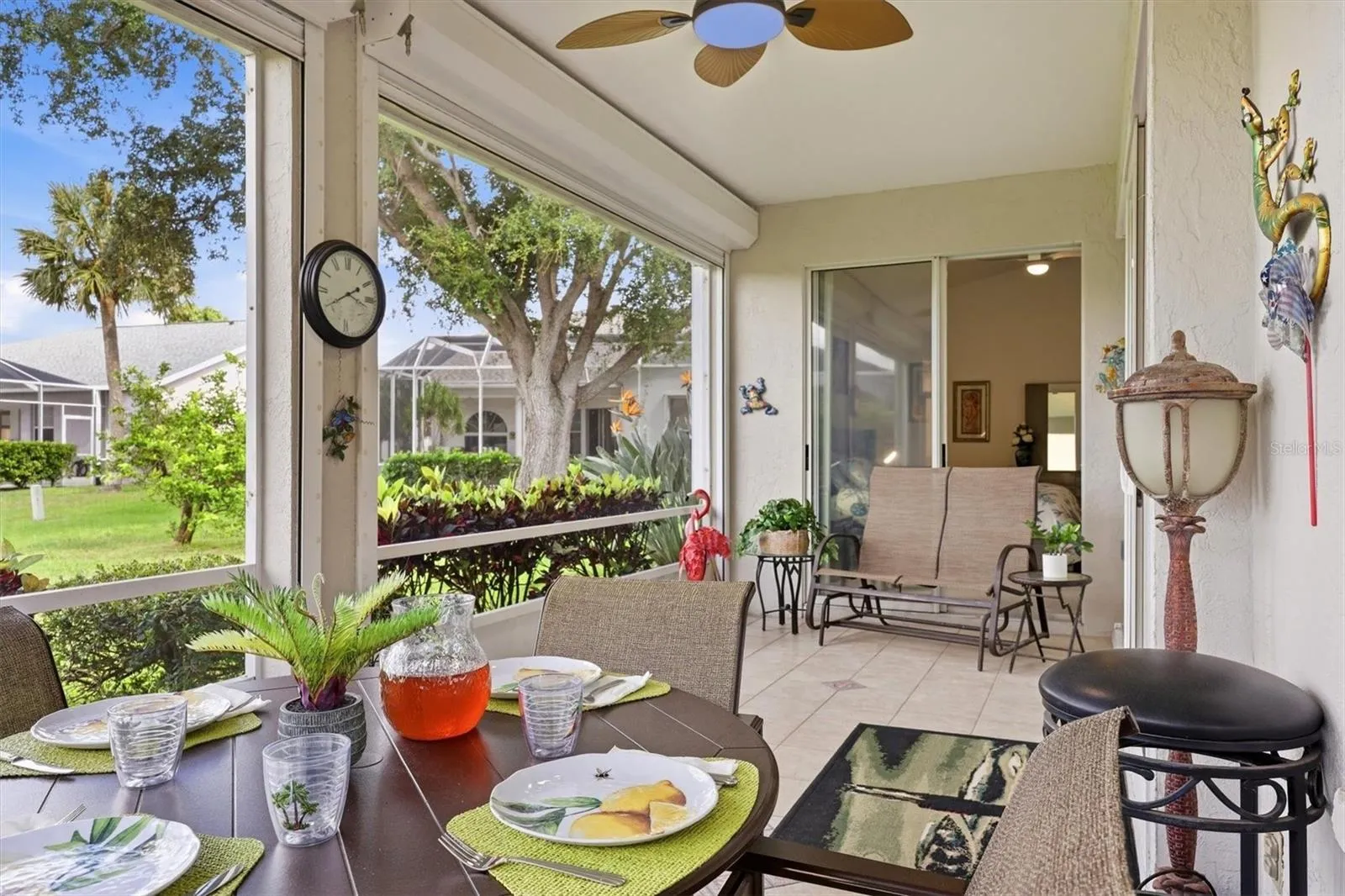 Screen enclosed lanai.