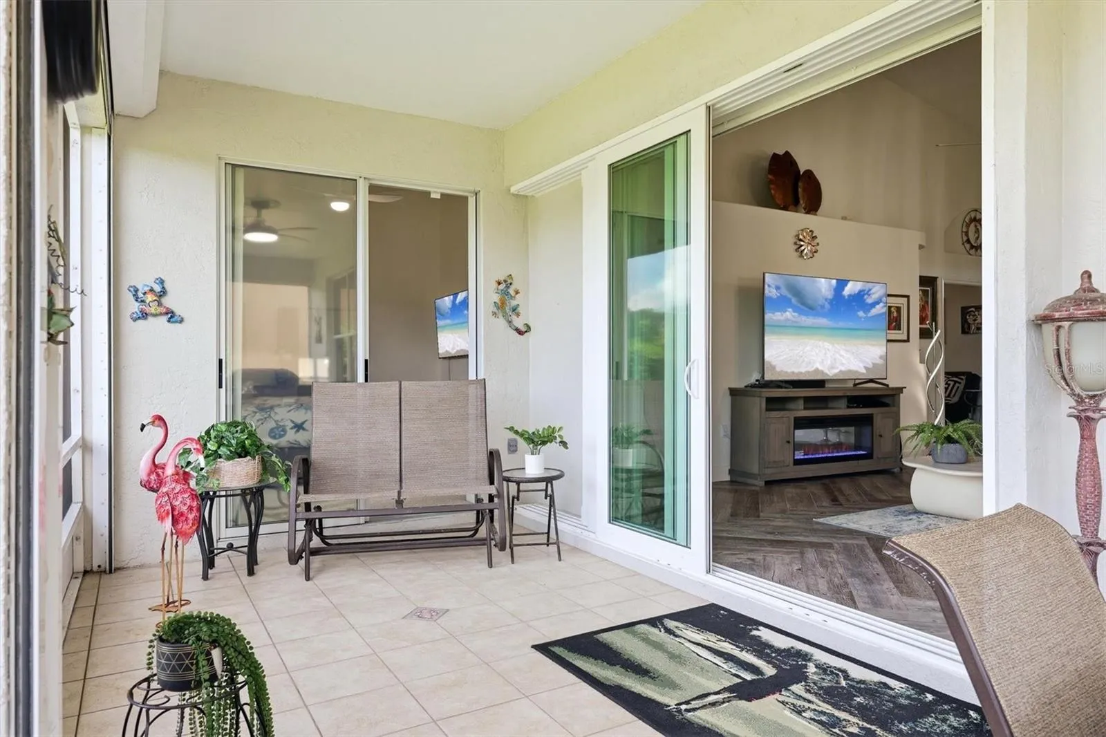 Screen enclosed lanai.