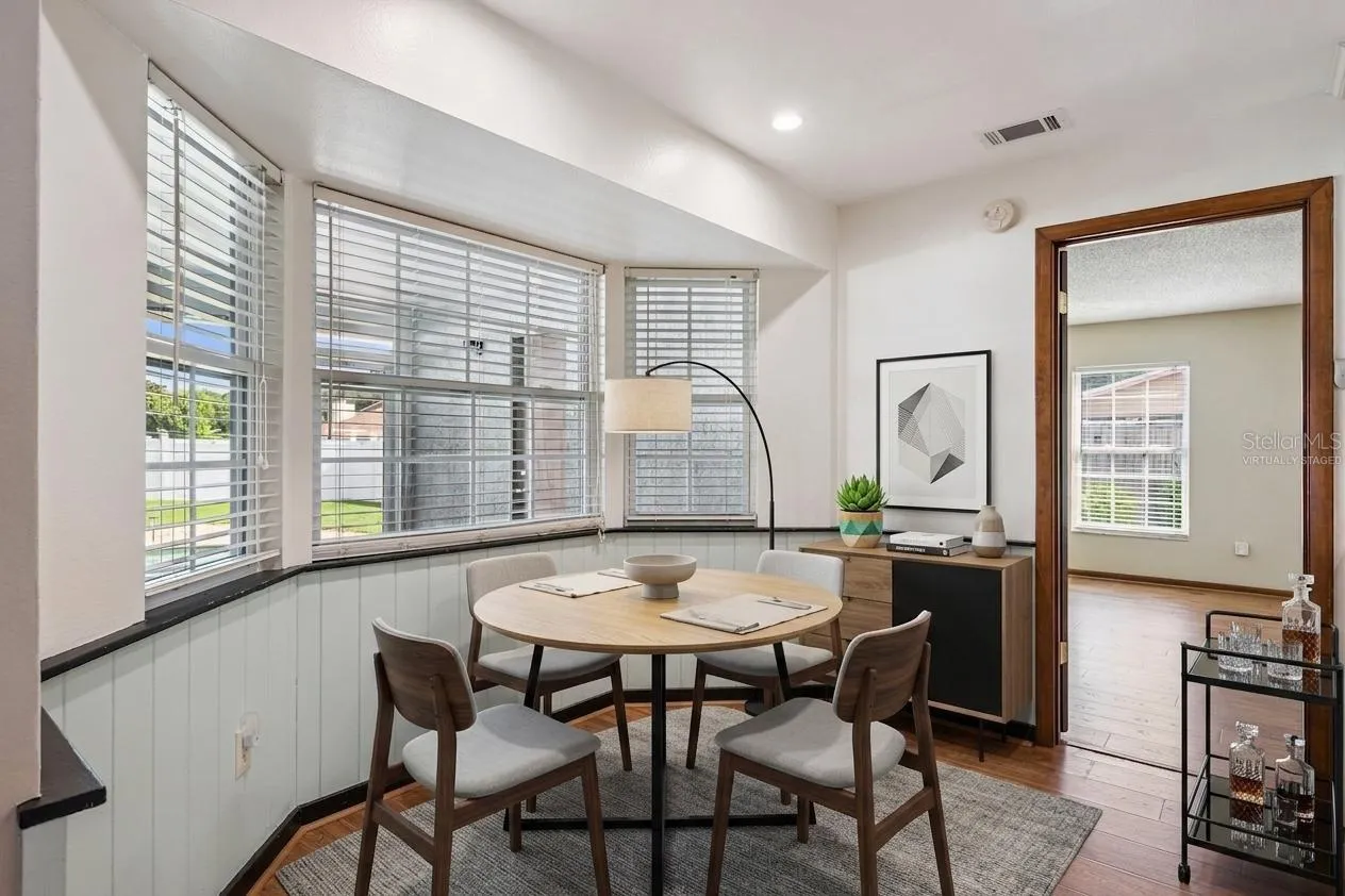 Virtually staged Eat-In Kitchen