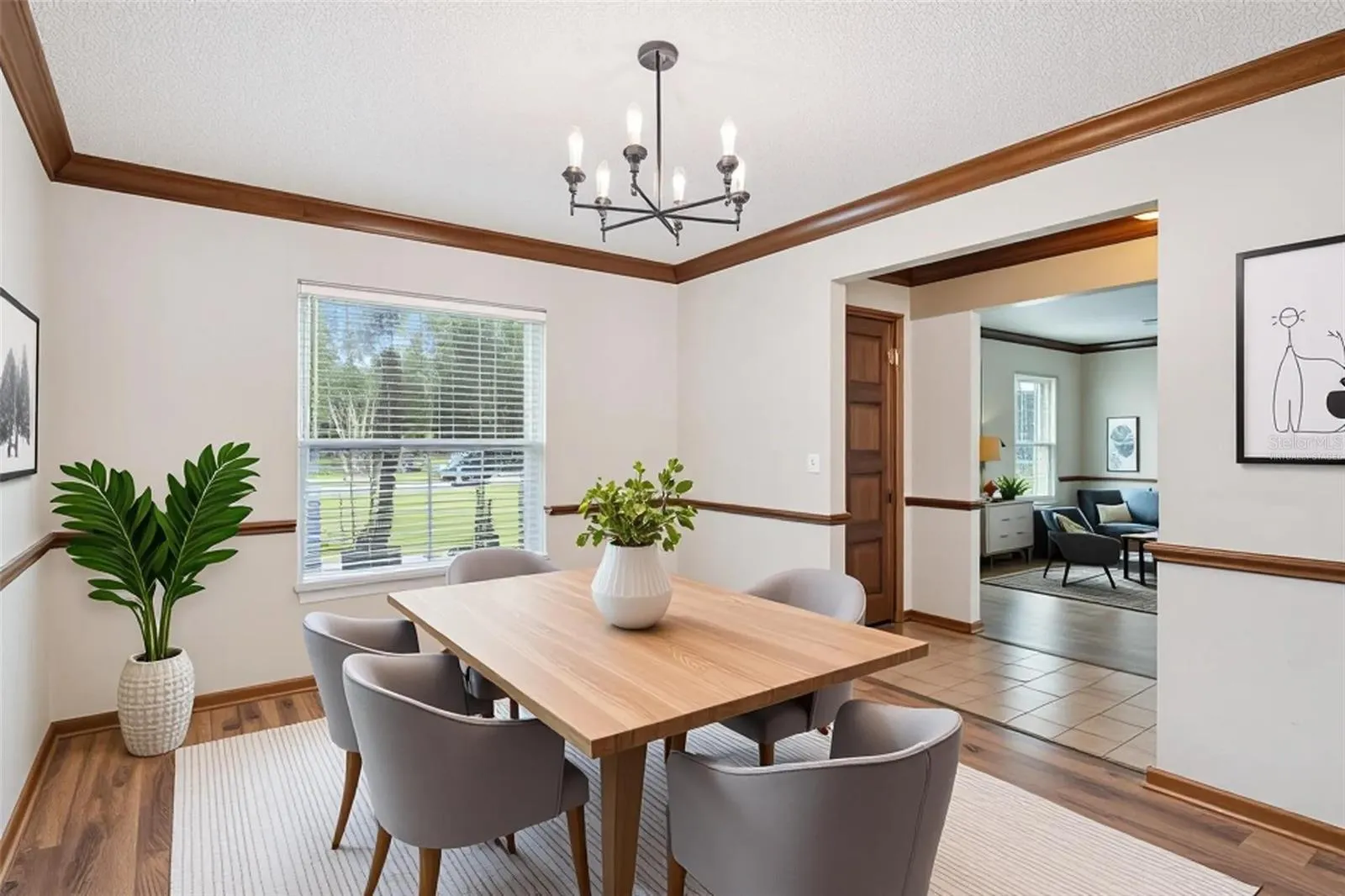 Virtually Staged Dining Room