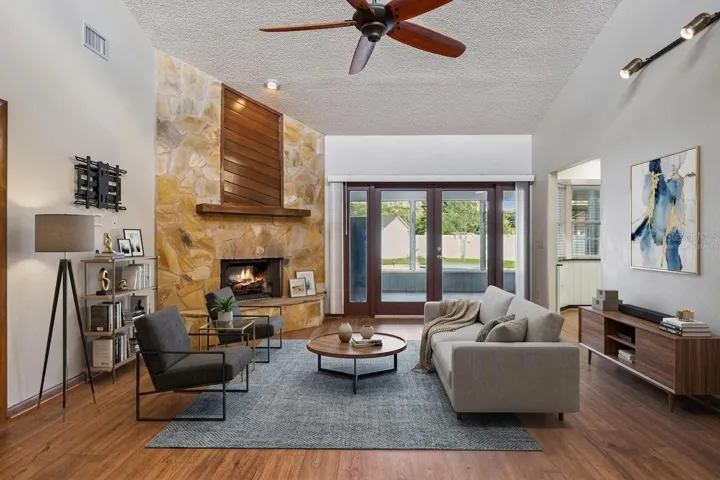 Virtually Staged Family Room