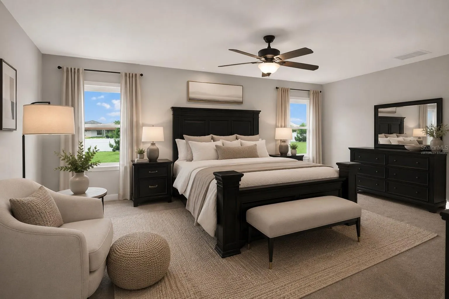 Primary Bedroom - Virtually Staged