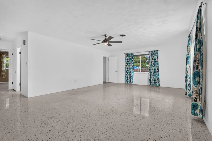 Terrazzo floors in main living areas