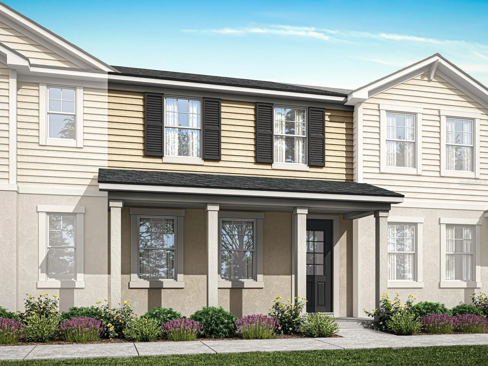 Meridian Parks - Aurora Floorplan - Low Country Elevation - Architect's Rendering