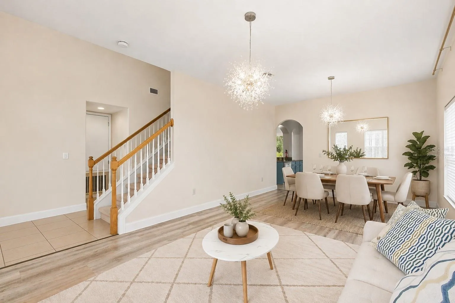 Living &amp; Dining Room - Virtually Staged