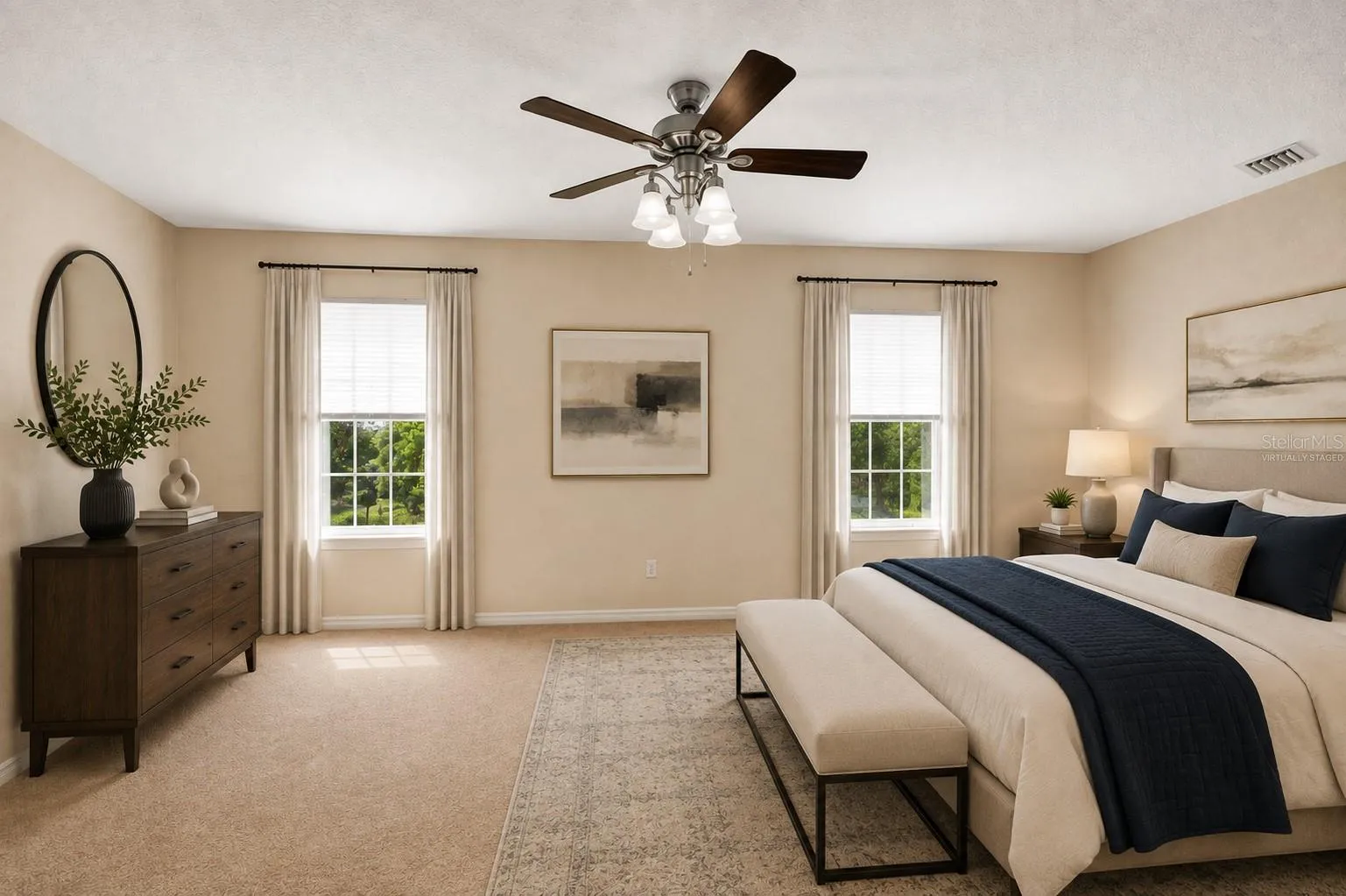 Owner's Bedroom - Virtually Staged