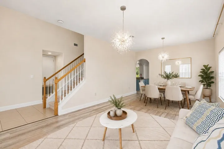 Living &amp; Dining Room - Virtually Staged