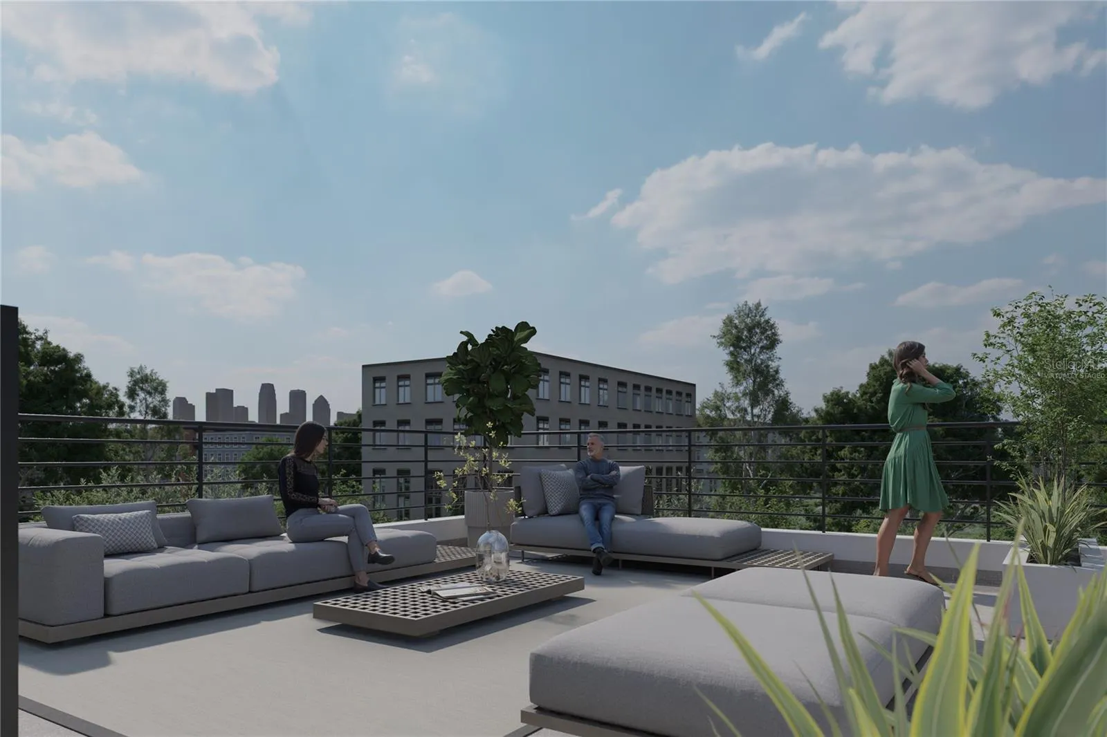 Expansive Outdoor Entertaining Space “Artist Rendering — Proposed Construction.” “Virtually Staged.”