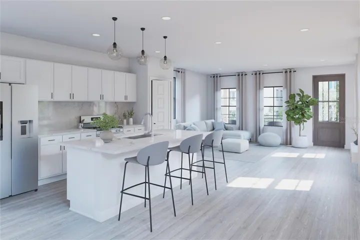 Second-Floor Open Living Area “Artist Rendering — Proposed Construction.” “Virtually Staged.”