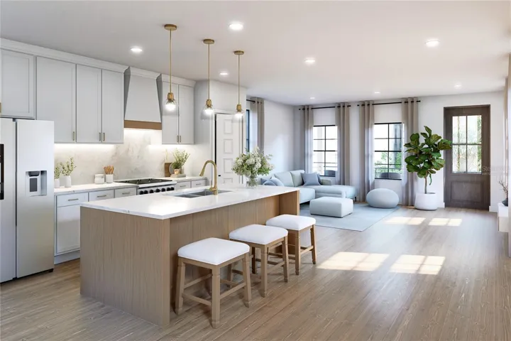 Second-Floor Open Living Area “Artist Rendering — Proposed Construction.” “Virtually Staged.”