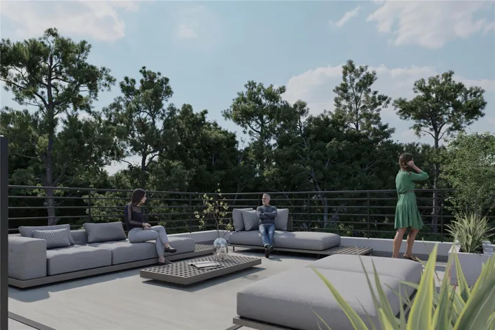 Expansive Outdoor Entertaining Space “Artist Rendering — Proposed Construction.” “Virtually Staged.”
