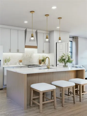 Second-Floor Open Living Area “Artist Rendering — Proposed Construction.” “Virtually Staged.”