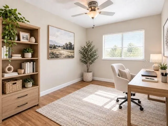 Virtually staged 2nd Bedroom/Office