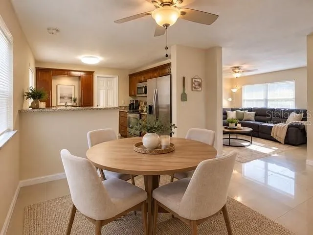 Virtually Staged Dining Area