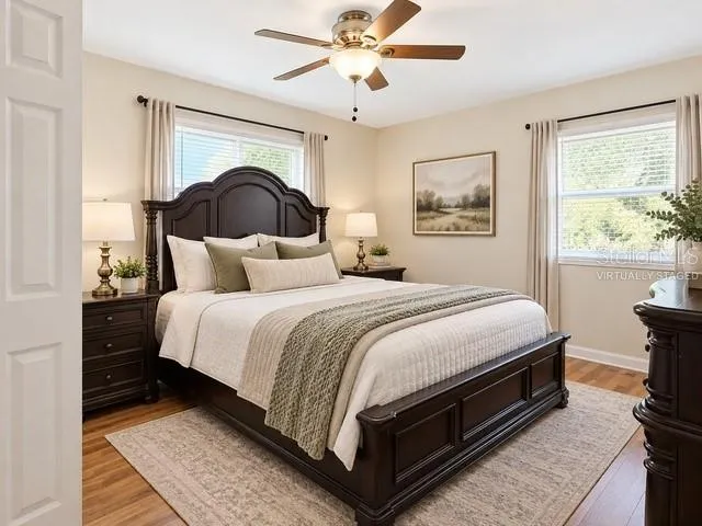 Virtually Staged Primary bedroom