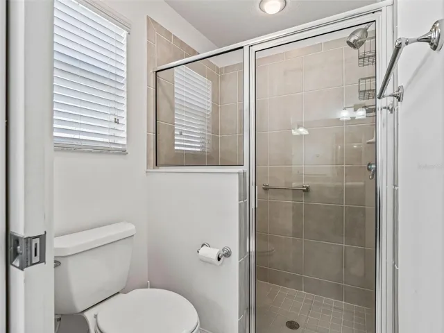 Primary water closet and walk in shower