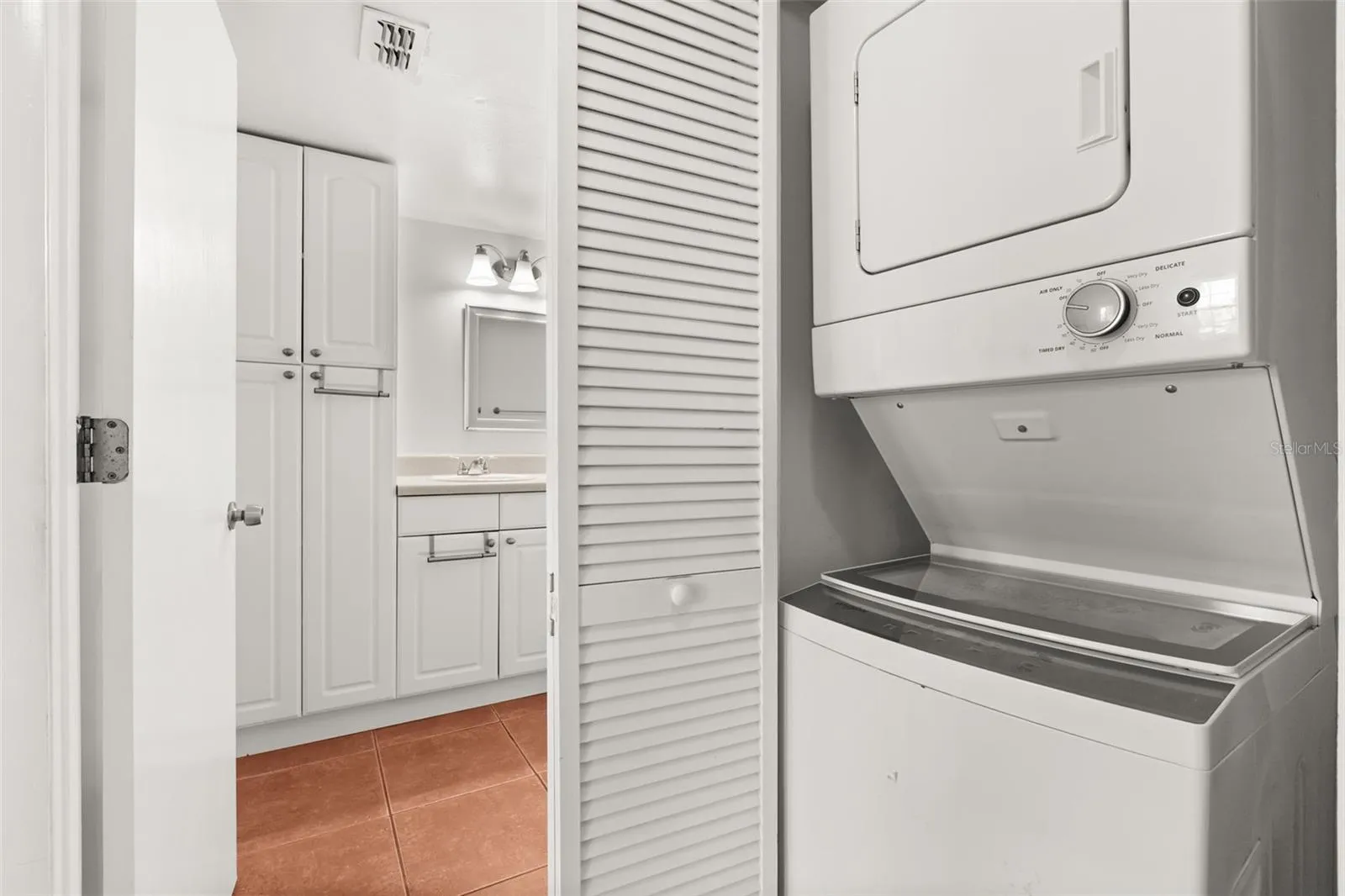 washer and dryer inside the unit