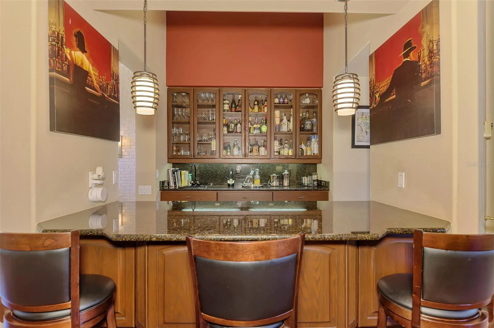 Wet bar with TONS of storage