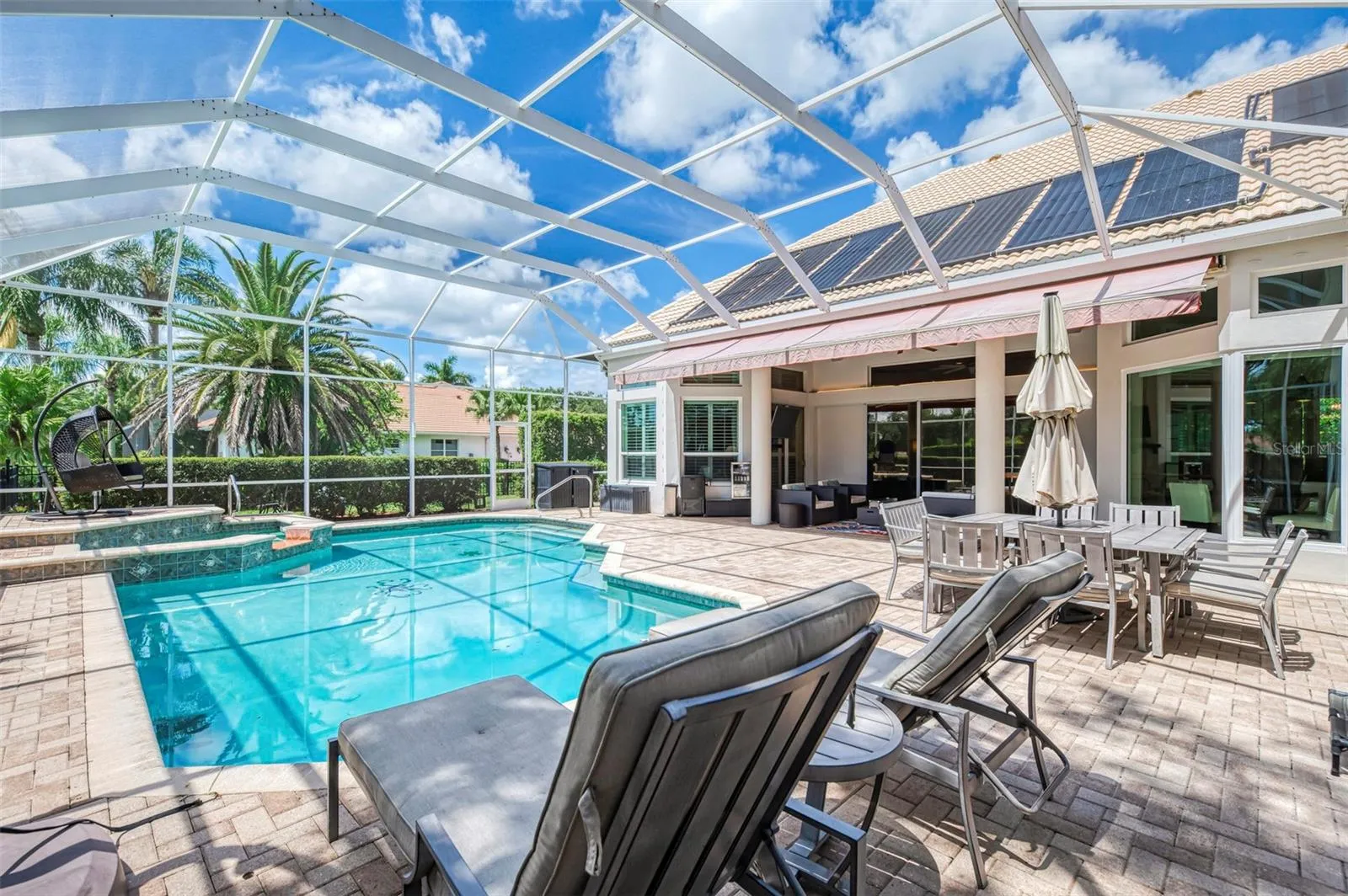 Heated saltwater pool