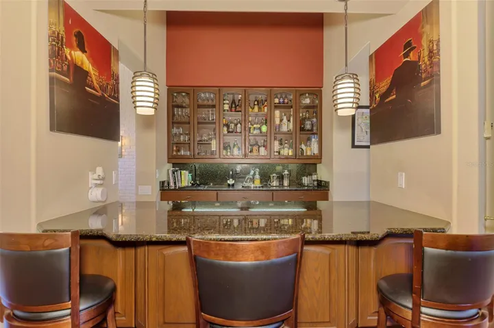 Wet bar with TONS of storage
