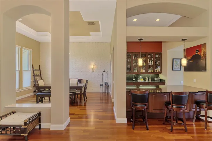 Dining room and wet bar