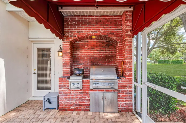 Outdoor grilling area