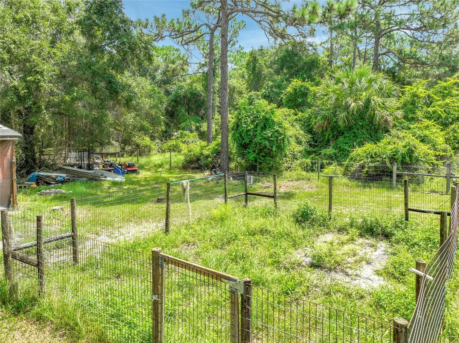 Separate fenced area for a garden