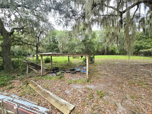 Backyard fenced in area