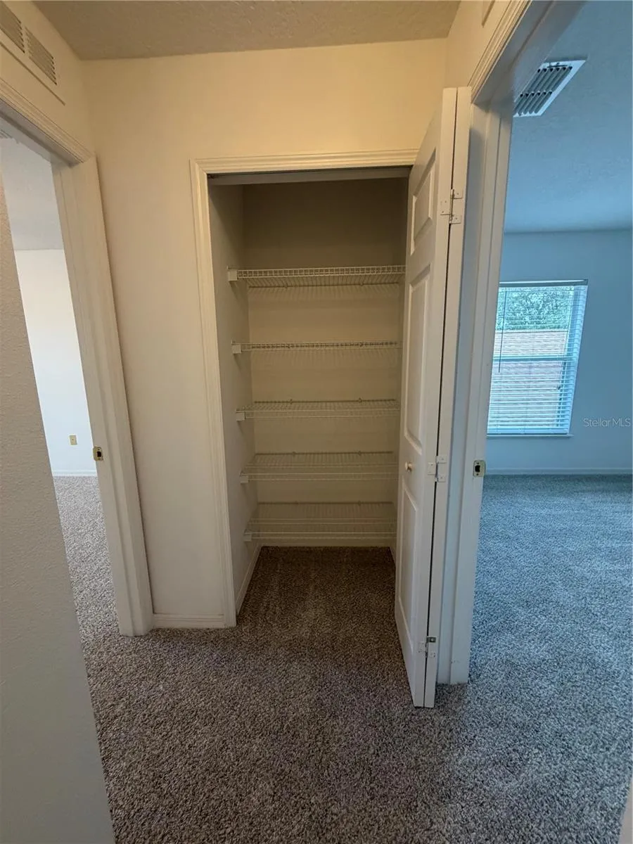 Hallway second floor storage closet