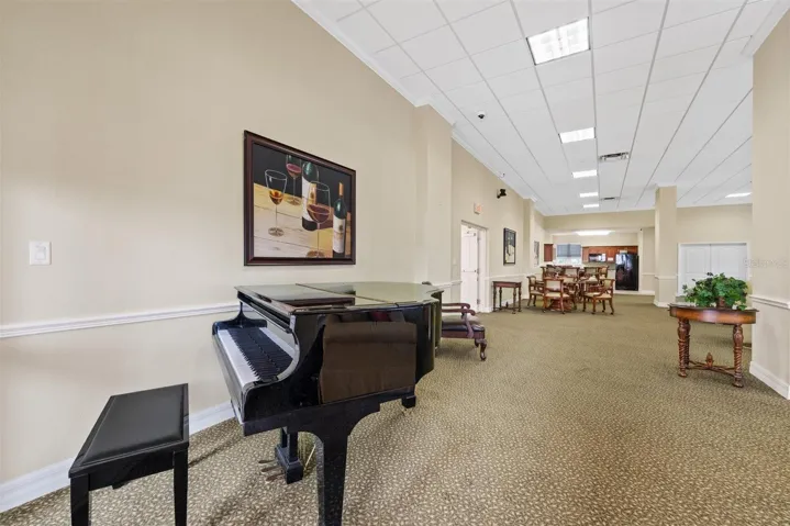 2nd floor club room piano and kitchen available for use
