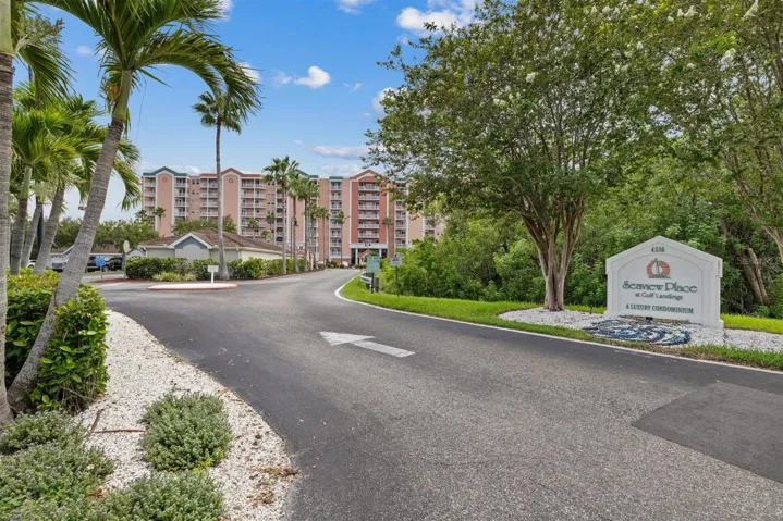 Driveway into condo complex