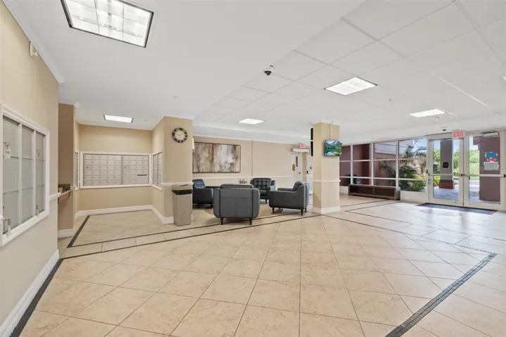 Front lobby and mailbox area
