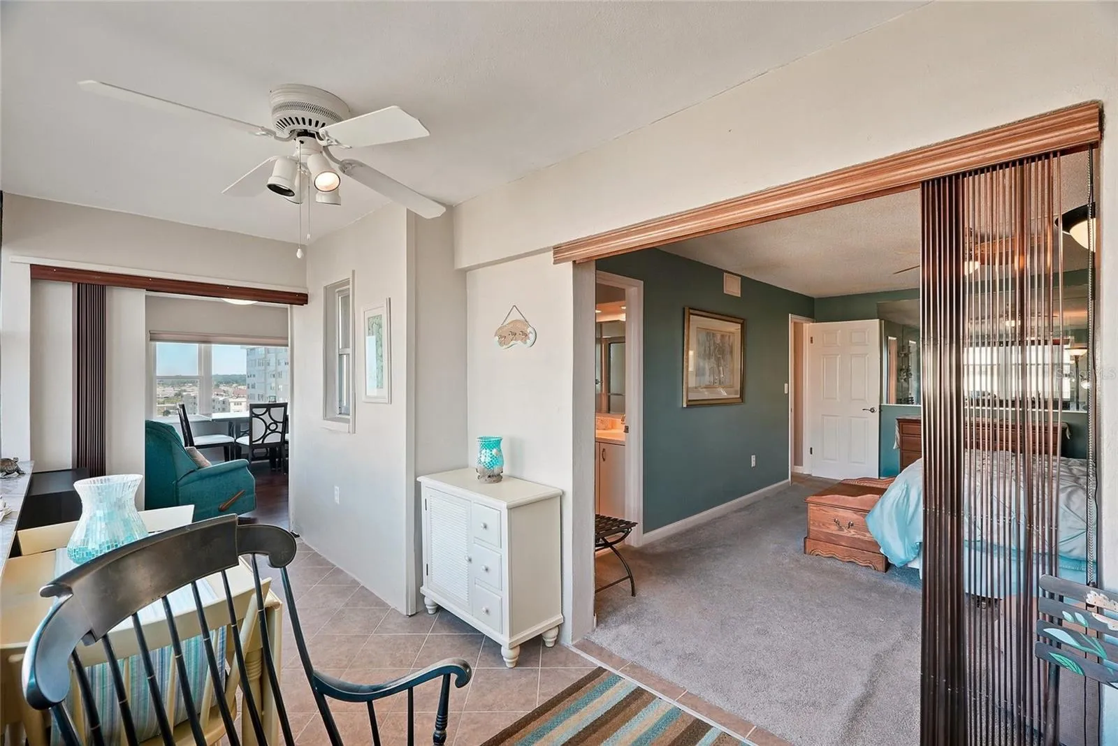 Off of the bonus room is the primary bedroom.