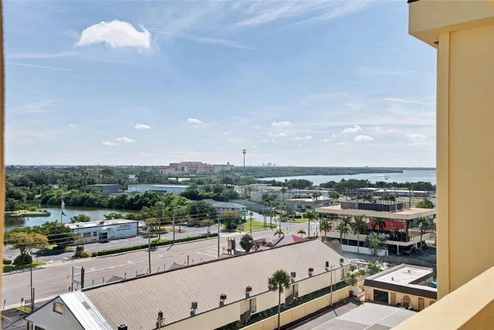 View from the front door. Yep, that is downtown St. Pete