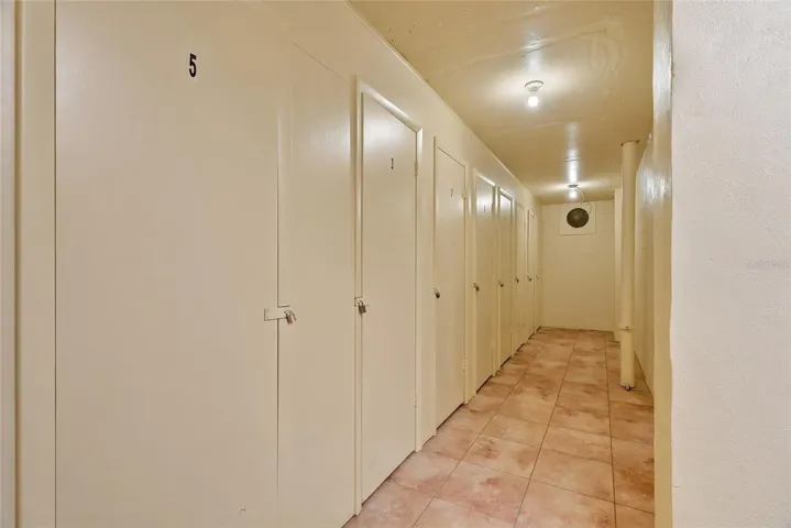 There is extra storage outside the unit.