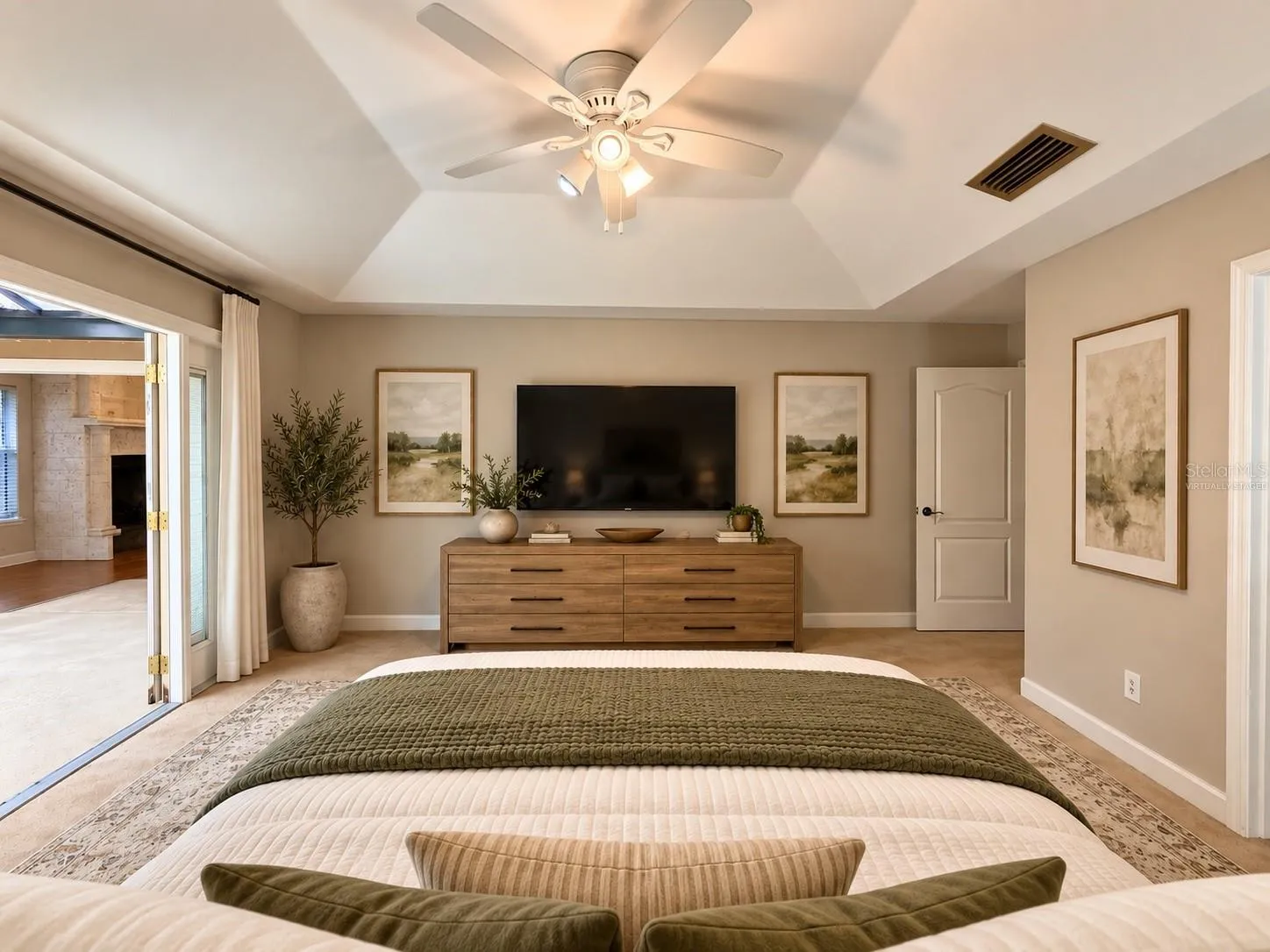 Virtually Staged Primary Bedroom