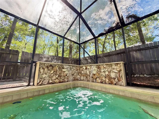 Pool with Two Waterfalls