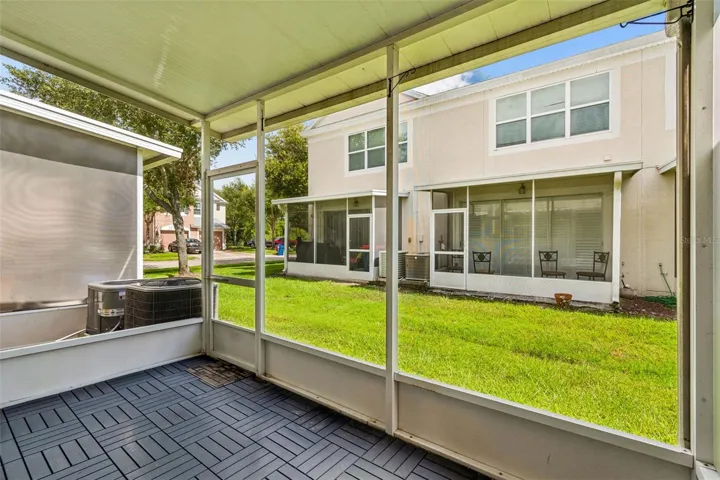 Covered and screened patio