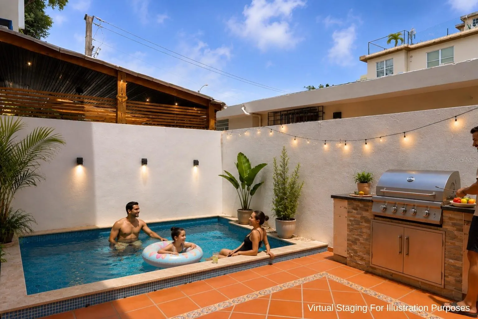 Virtual staging for illustration purposes