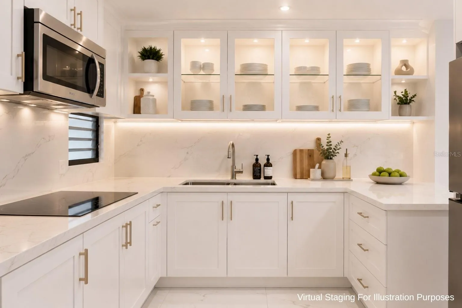 Virtual staging for illustration purposes