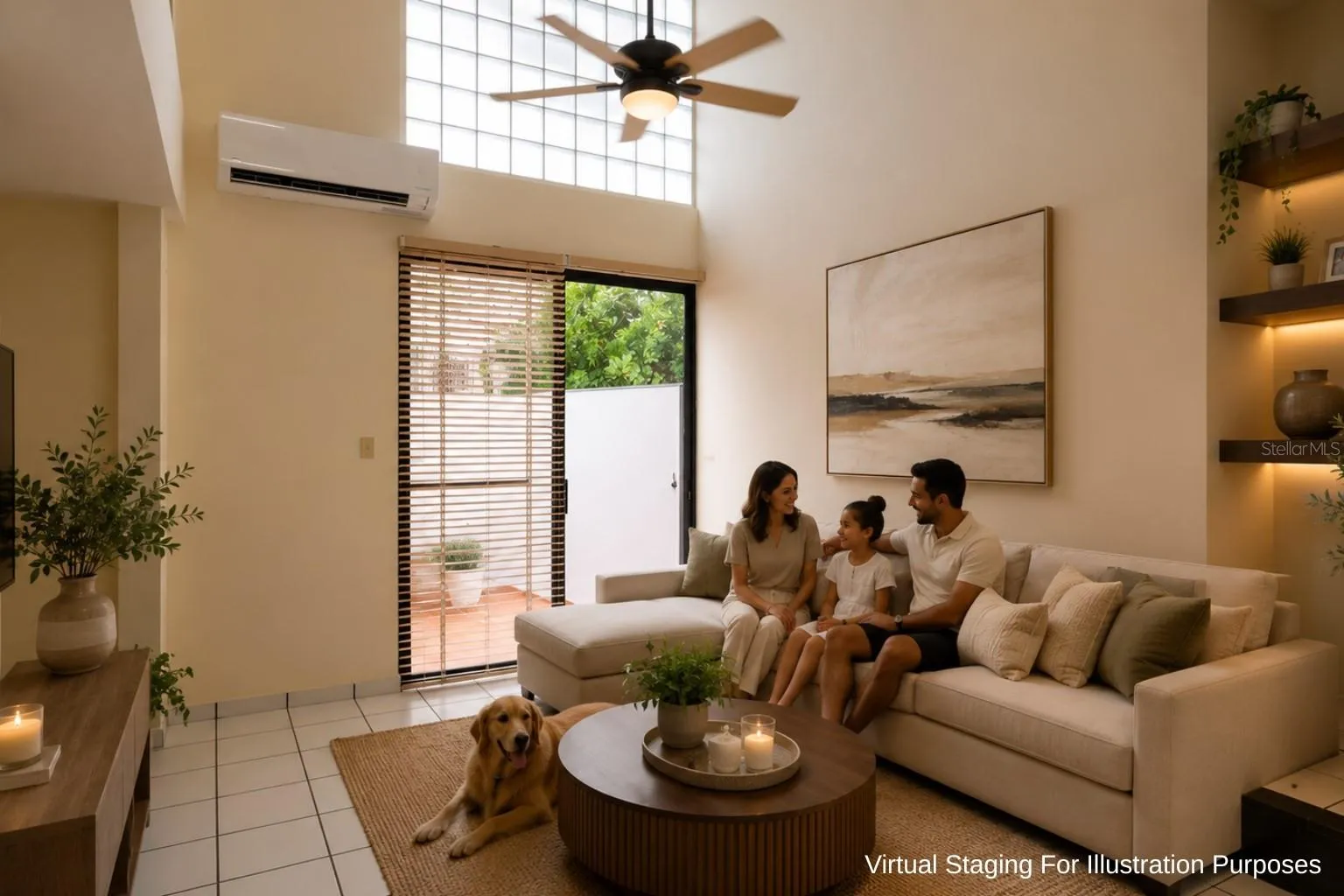 Virtual staging for illustration purposes