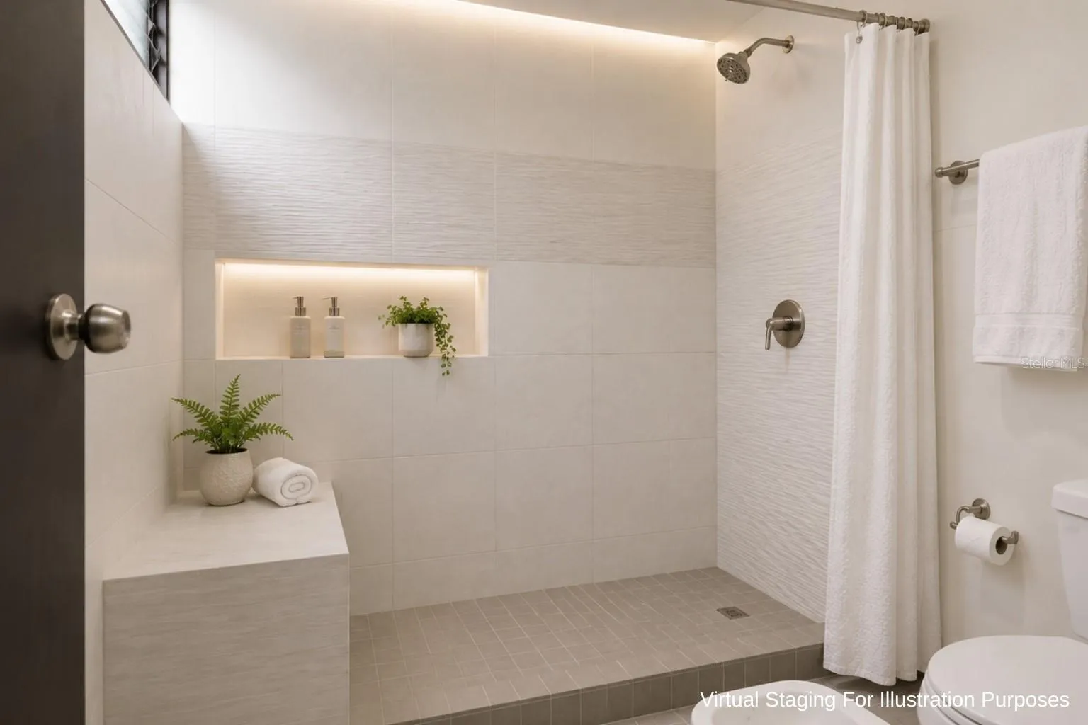 Virtual staging for illustration purposes